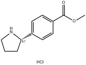 (S)-4-(吡咯烷-2-基)苯甲酸甲酯盐酸盐 结构式