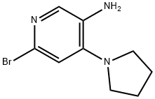2-Bromo-5-amino-4-(pyrrolidino)pyridine 结构式