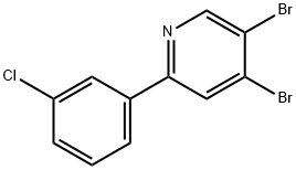 3,4-Dibromo-6-(3-chlorophenyl)pyridine 结构式