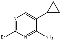 2-Bromo-4-amino-5-(cyclopropyl)pyrimidine 结构式