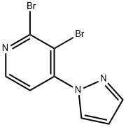 2,3-Dibromo-4-(1H-pyrazol-1-yl)pyridine 结构式