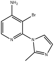 3-BROMO-2-(2-METHYL-1H-IMIDAZOL-1-YL)PYRIDIN-4-AMINE 结构式