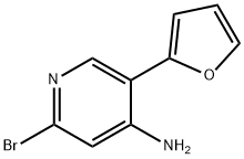 2-Bromo-4-amino-5-(2-furyl)pyridine 结构式