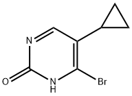 4-Bromo-2-hydroxy-5-(cyclopropyl)pyrimidine 结构式