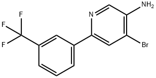 4-Bromo-3-amino-6-(3-trifluoromethylphenyl)pyridine 结构式