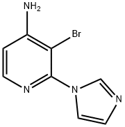 3-BROMO-2-(1H-IMIDAZOL-1-YL)PYRIDIN-4-AMINE 结构式