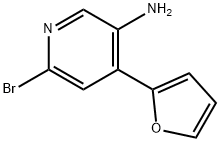 2-Bromo-5-amino-4-(2-furyl)pyridine 结构式