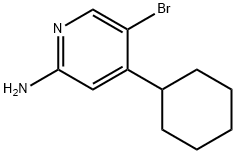 2-Amino-5-bromo-4-(cyclohexyl)pyridine 结构式