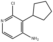 2-CHLORO-4-AMINO-3-(CYCLOPENTYL)PYRIDINE 结构式