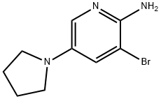 3-Bromo-2-amino-5-(pyrrolidino)pyridine 结构式