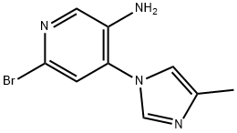 2-Bromo-5-amino-4-(4-methylimidazol-1-yl)pyridine 结构式