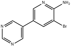 2-Amino-3-bromo-5-(5-pyrimidyl)pyridine 结构式