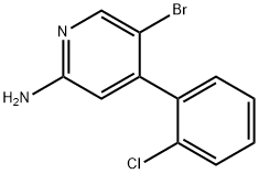 2-Amino-5-bromo-4-(2-chlorophenyl)pyridine 结构式