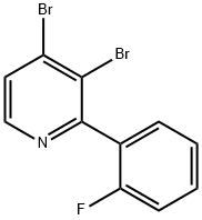 3,4-Dibromo-2-(2-fluorophenyl)pyridine 结构式