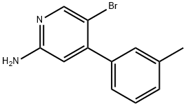 2-Amino-5-bromo-4-(3-tolyl)pyridine 结构式