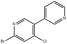 2-Bromo-4-chloro-5-(3-pyridyl)pyridine 结构式