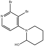 2,3-Dibromo-4-(2-hydroxypiperidin-1-yl)pyridine 结构式