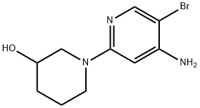 5-BROMO-2-(3-HYDROXYPIPERIDIN-1-YL)PYRIDIN-4-AMINE 结构式