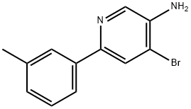 4-Bromo-3-amino-6-(3-tolyl)pyridine 结构式