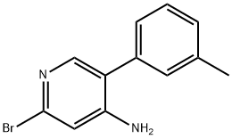 2-Bromo-4-amino-5-(3-tolyl)pyridine 结构式