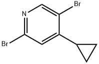 2,5-Dibromo-4-(cyclopropyl)pyridine 结构式