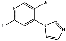 2,5-Dibromo-4-(imidazol-1-yl)pyridine 结构式