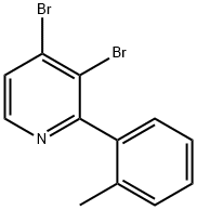 3,4-Dibromo-2-(2-tolyl)pyridine 结构式