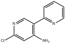 2-Chloro-4-amino-5-(2-pyridyl)pyridine 结构式