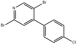 2,5-Dibromo-4-(4-chlorophenyl)pyridine 结构式