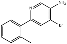 4-Bromo-3-amino-6-(2-tolyl)pyridine 结构式