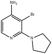 3-BROMO-2-(PYRROLIDIN-1-YL)PYRIDIN-4-AMINE 结构式