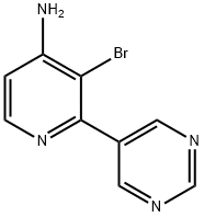 3-BROMO-2-(PYRIMIDIN-5-YL)PYRIDIN-4-AMINE 结构式