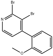 2,3-Dibromo-4-(2-methoxyphenyl)pyridine 结构式