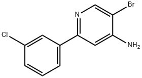 5-BROMO-2-(3-CHLOROPHENYL)PYRIDIN-4-AMINE 结构式