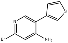 2-Bromo-4-amino-5-(3-thienyl)pyridine 结构式