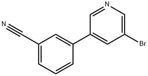 3-Bromo-5-(3-cyanophenyl)pyridine 结构式