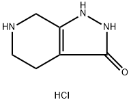 1H,2H,3H,4H,5H,6H,7H-吡唑并[3,4-C]吡啶-3-酮二盐酸盐 结构式