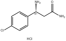 (3R)-3-氨基-3-(4-氯苯基)丙酰胺盐酸 结构式