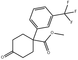 1-(3-三氟甲基苯基)-4-氧代环己烷甲酸甲酯 结构式