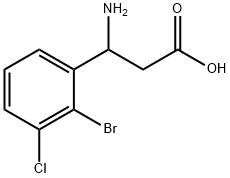 3-AMINO-3-(2-BROMO-3-CHLOROPHENYL)PROPANOIC ACID 结构式