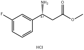 (R)-3-氨基-3-(3-氟苯基)丙酸甲酯盐酸盐 结构式