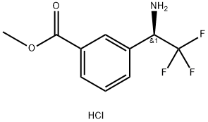 METHYL 3-((1R)-1-AMINO-2,2,2-TRIFLUOROETHYL)BENZOATE HYDROCHLORIDE 结构式