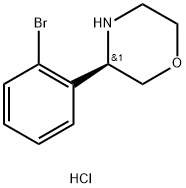 (R)-3-(2-溴苯基)吗啉盐酸盐 结构式