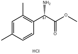METHYL(2S)-2-AMINO-2-(2,4-DIMETHYLPHENYL)ACETATE HYDROCHLORIDE 结构式
