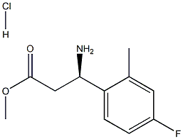 METHYL (3R)-3-AMINO-3-(4-FLUORO-2-METHYLPHENYL)PROPANOATE HYDROCHLORIDE 结构式