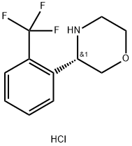 (3S)-3-[2-(TRIFLUOROMETHYL)PHENYL]MORPHOLINE HYDROCHLORIDE 结构式