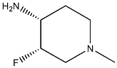 cis-3-fluoro-1-methylpiperidin-4-amine 结构式