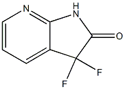 3,3-difluoro-1,3-dihydro-2H-pyrrolo[2,3-b]pyridin-2-one 结构式