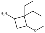 2,2-二乙基-3-甲氧基环丁烷-1-胺 结构式