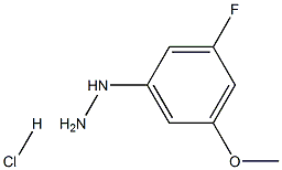 (3-氟-5-甲氧基苯基)肼盐酸盐 结构式